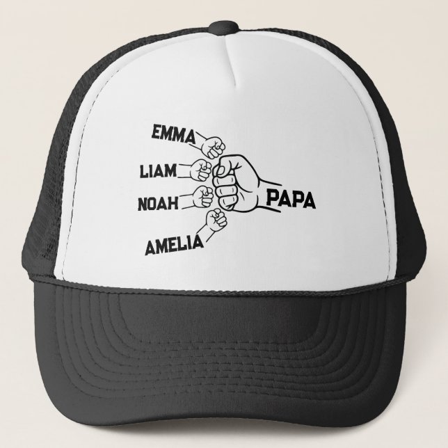 Boné Trucker Personalizado Papa Punho Cerrado com  (Frente)