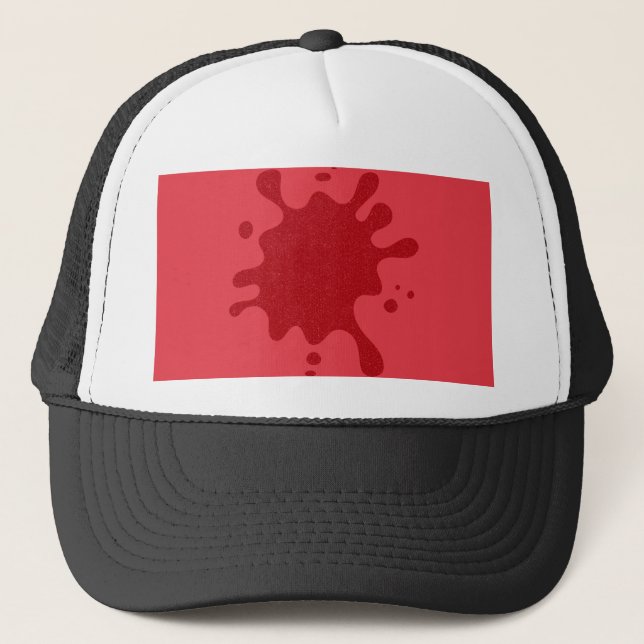 Boné Trucker Personalizado Vermelho Tomate Splash (Frente)