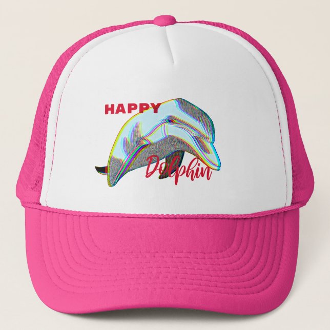 Boné Trucker Pet Happy Dolphin (Frente)