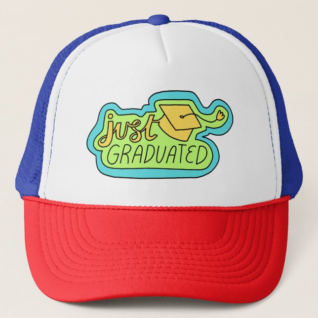 Boné Trucker que JUST_GRADUATED (experimente outras cor (Frente)