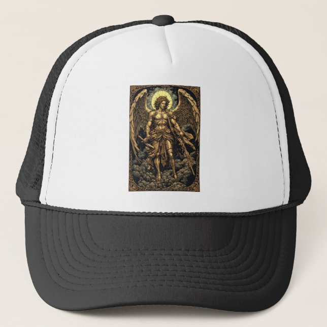 Boné Trucker São Miguel Dourado (Frente)