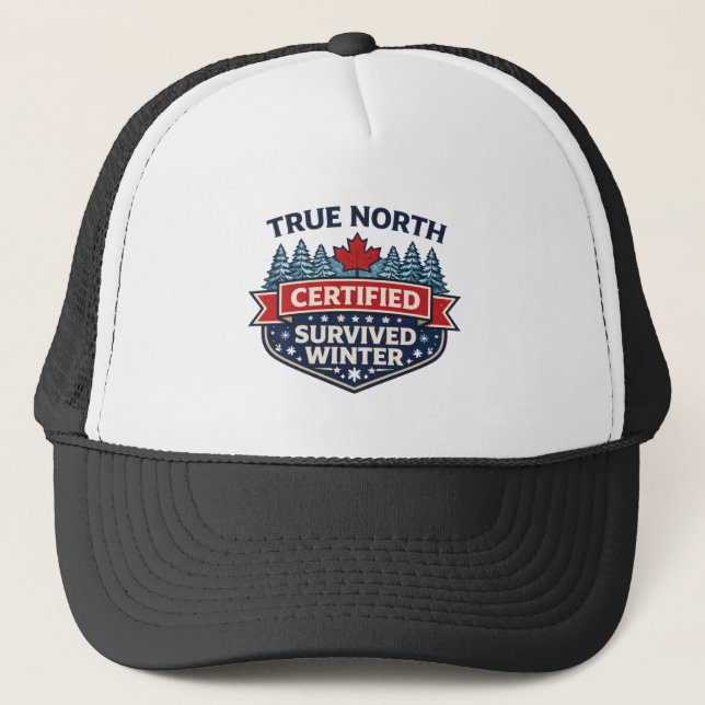 Boné True North Certified Trucker Hat | Survived Winter (Frente)