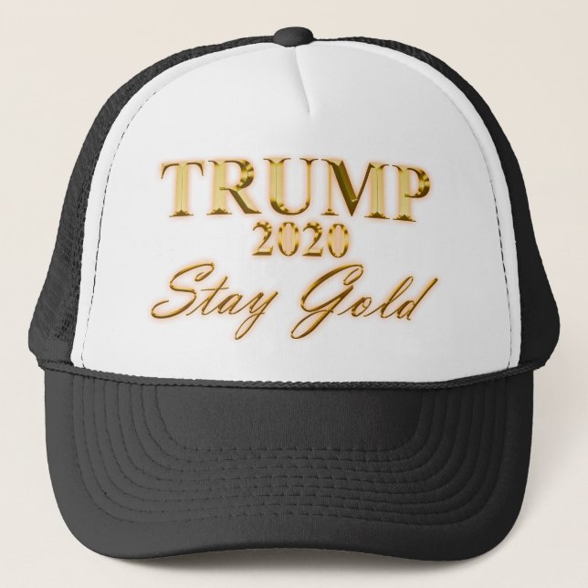 Boné TRUMP 2020 - Fique Dourado (Frente)