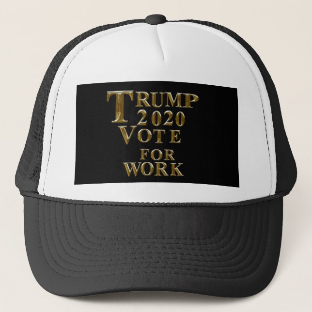 BONÉ TRUMP 2020 VOTAÇÃO PARA O TRABALHO (Frente)