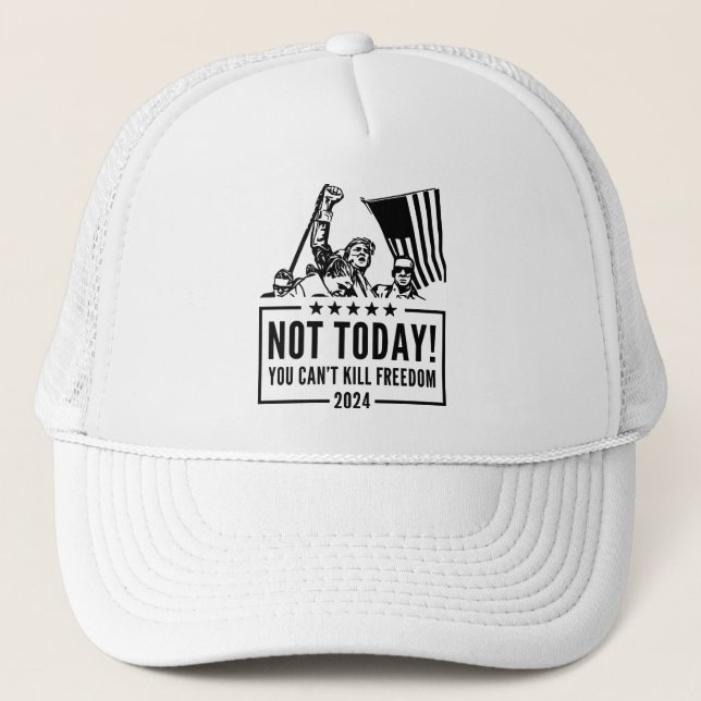 Boné Trump 2024 Trucker Hat Pro-Democracy (Frente)