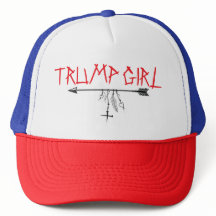 "TRUMP GIRL" Seta com penas