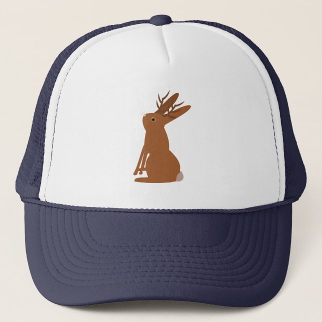 Boné Truque ou tratamento de Jackalope do Halloween (Frente)