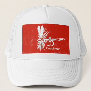 Boné Truta Clássica Voa Hat "Royal Coachman em Vermelho