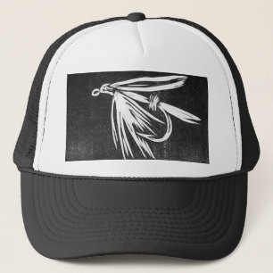 Boné Truta Clássica Voa O Chapéu "Wet Fly Black"