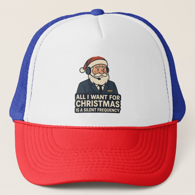 Boné Tudo o que Quero no Natal é uma Frequência Clara n (Frente)