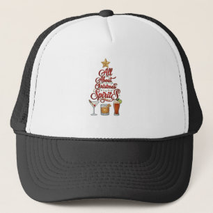 Boné Tudo Sobre Espíritos de Natal Coquetéis Whisky Est