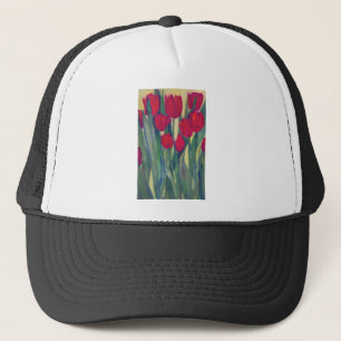 Boné tulipa vermelha