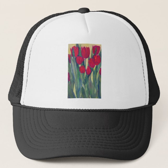 Boné tulipa vermelha (Frente)