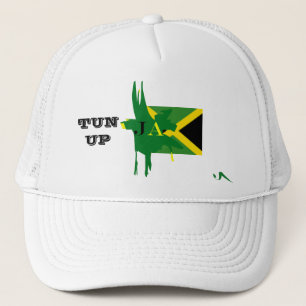 Boné TUN de Jamaica ACIMA do chapéu branco da malha