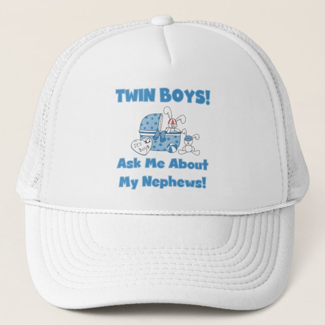 Boné Twin Boys Perguntam Sobre Meu Sobrinho (Frente)