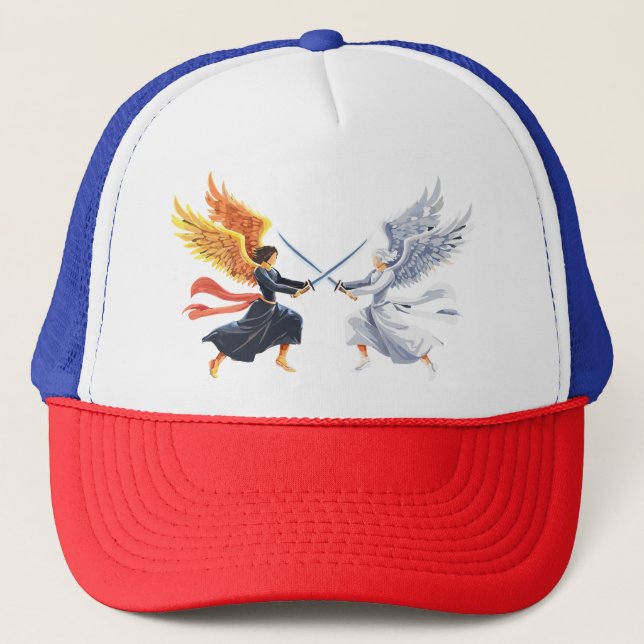 Boné Two Angel with large sword with open wings (Frente)