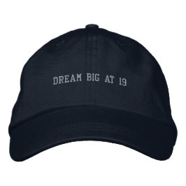 Boné Type Your Own Dream Big at 19 Text Modern-Hat Navy