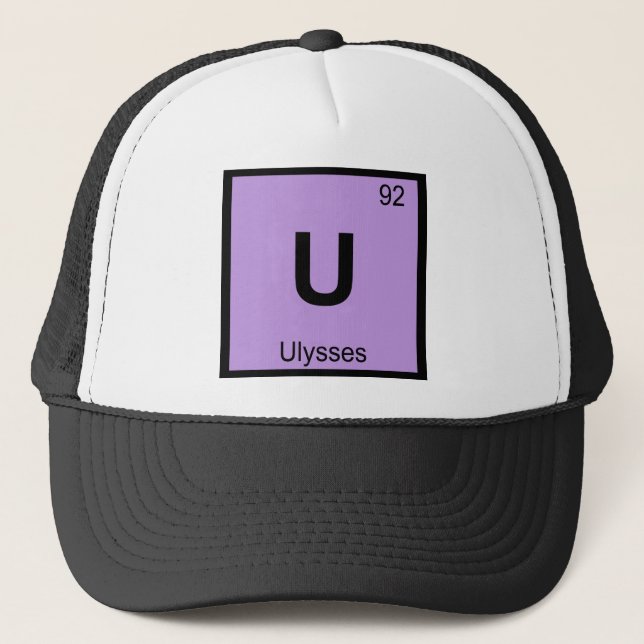 Boné U - Ulisses Tabela Periódica Química Grega (Frente)