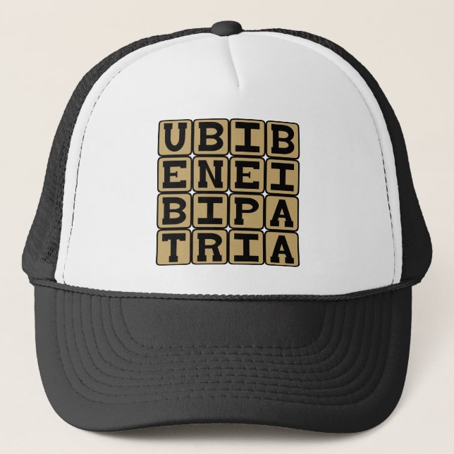 Boné Ubi Bene, Ibi Patria, Lar É Onde Você Se Sente Bem (Frente)