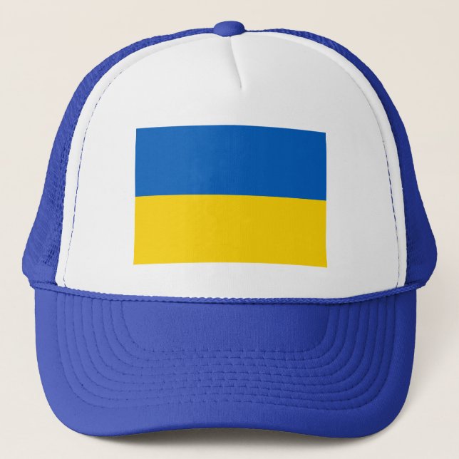 Boné Ucrânia Bandeira Nacional TRUCKER HAT (Frente)
