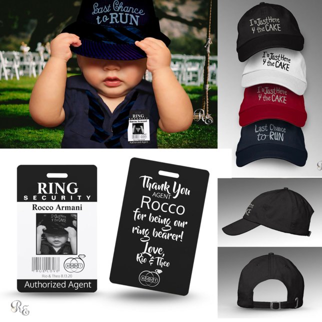 Boné última oportunidade de executar o chapéu (Hat paired with ring security Badge.)