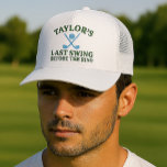 Boné Último Balanço Antes do Anel de Golfe Solteirão<br><div class="desc">"Copo de Golfe para Despedida de Solteiro 'Último Balanço Antes do Casamento' da Ricaso</div>