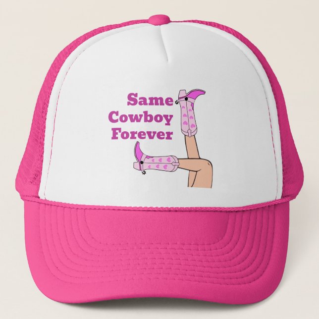 Boné Último Rodeio Chuveiro de Noiva Rosa Mesmo Cowboy  (Frente)
