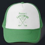 Boné Últimos favores do clube de golfe Bachelorette<br><div class="desc">Última jogada antes do clube do campo de golfe chamado Bachelorette no fim de semana noiva favores e presentes esportes personalizados de solteira,  festa de solteira sábio verde golfe temido boné bridesmaid presentes de festas noivas</div>