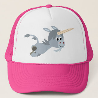 Boné Um Belo Cartoon Unicórnio Em Um Chapéu Rápido