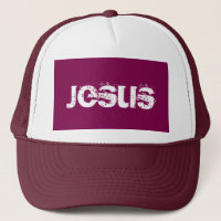 Um Chapéu de Caminhoneiro de Jesus Roxo