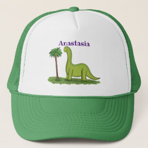 Boné Um desenho animado de brontossaurus dinossauros