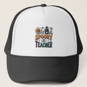Boné Um Design de Vetor de Halloween de um Professor As