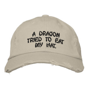 Boné Um dragão tentou comer o meu chapéu.