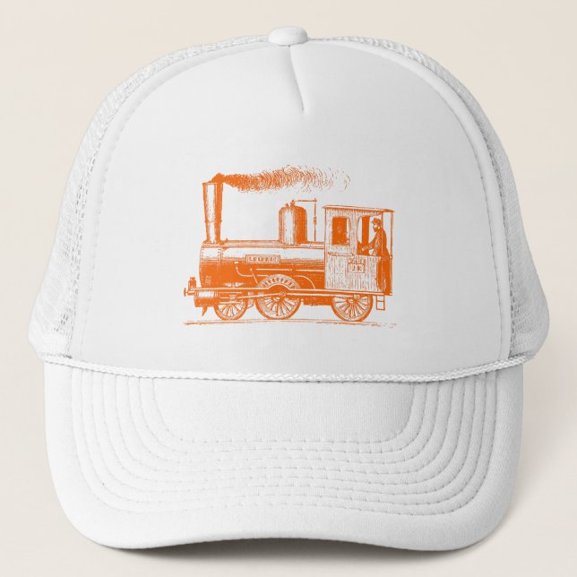 Boné Um homem e seu trem - Laranja (Frente)