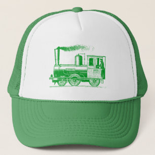 Boné Um homem e seu trem - verde de grama