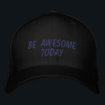 Boné Uma citação inspiracional incrível hoje em dia em<br><div class="desc">Simples citação inspiradora em preto - seja incrível hoje.</div>