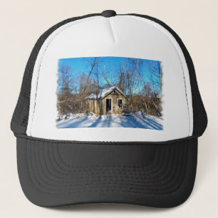 Boné Uma velha casa na neve