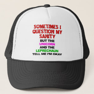 Boné Unicorn Leprechaun Sanity Funny Ball Hat