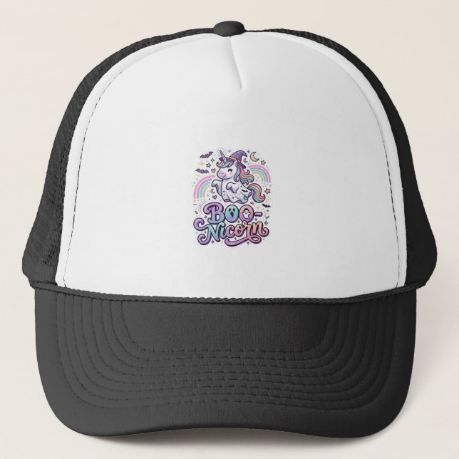 Boné Unicórnio Boo-unicórnio Vetor Premium Design de Ve (Frente)
