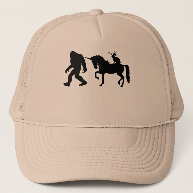 Boné Unicórnio, Pé Grande, Jackalope (Frente)