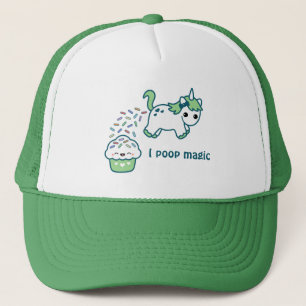 Boné Unicórnio verde de Pooping
