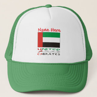 Boné United Arab Emirates UAE Flag Red Personalize Name