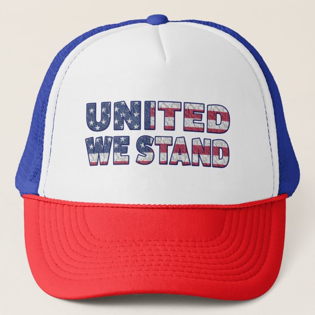 Boné United We Stand 4 de julho Trucker Hat (Frente)