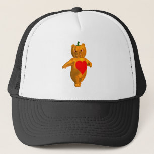 Boné Urso Bonito Com Cabeça De Abóbora