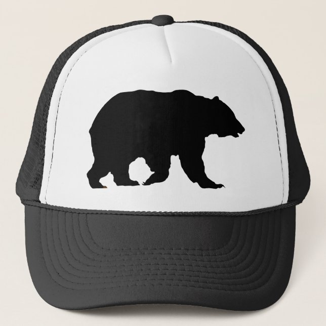 Boné Urso Chapéu Silhueta de Urso Pardo (Frente)
