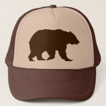 Urso Chapéu Urso Pardo Silhueta Marrom