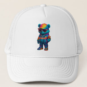 Boné Urso Colorido de Hip Hop