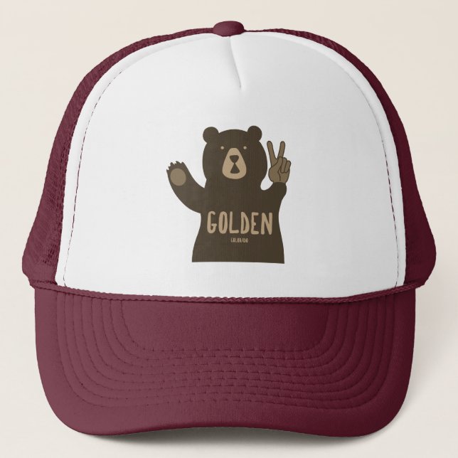 Boné Urso da Paz do Colorado Dourado (Frente)