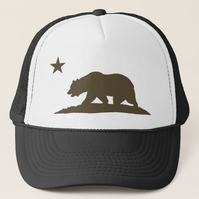 Boné Urso da república de Califórnia - Brown (Frente)