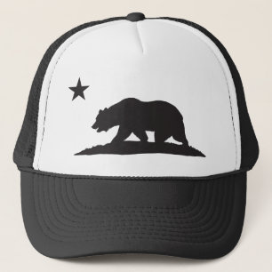 Boné Urso da república de Califórnia - preto